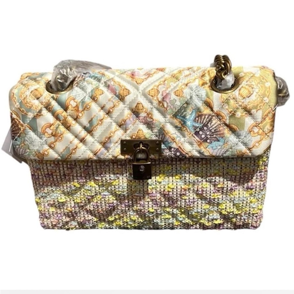 NWT Kurt Geiger Brixton Mixed Media Shoulder Bag